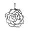 Серебряная подвеска Контурная роза 530585-5